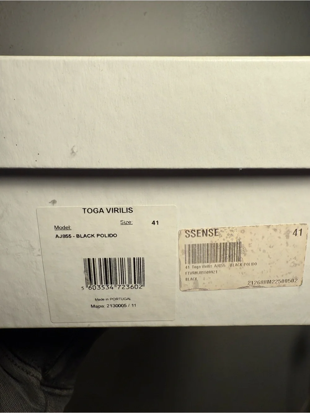 TOGA VIRILIS - Black Polido (Size 41 Wingtip Oxfords with Metal Tassels)